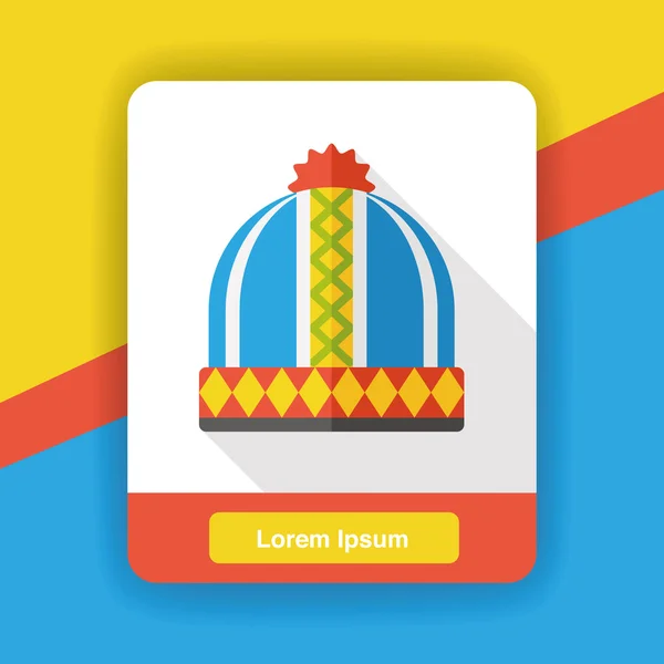 Usar sombrero icono plano icono elemento — Vector de stock