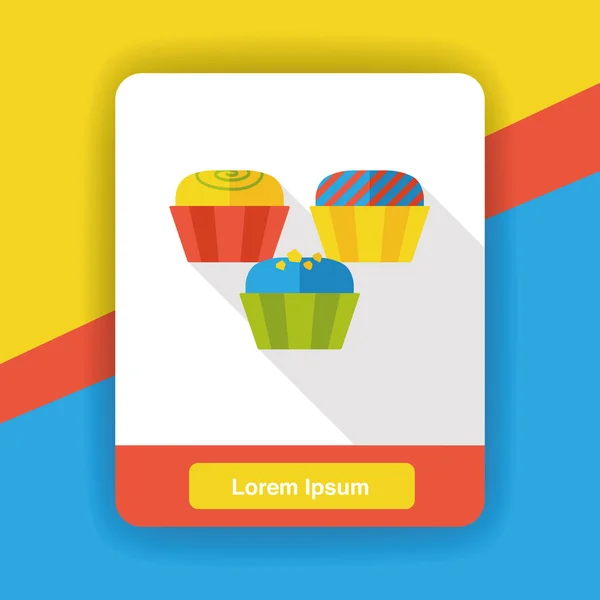 Food cake flat icon icon element — Stock Vector