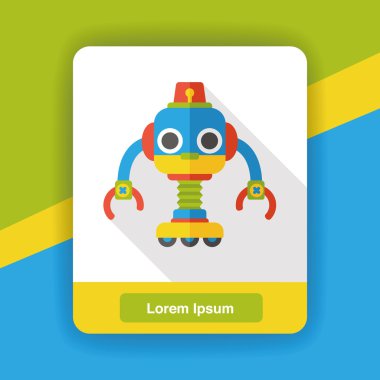 makine robot düz simgesi simgesi öğesi