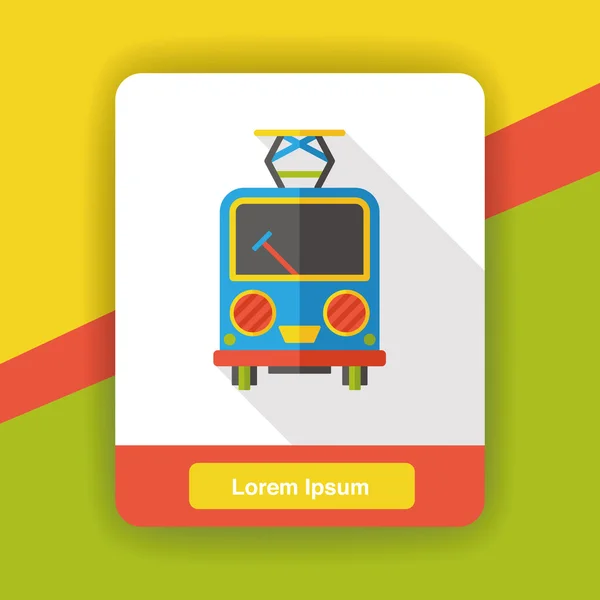 Tren de tráfico icono plano elemento icono — Archivo Imágenes Vectoriales