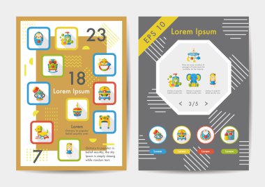 Uzun Gölge, eps10 bebek Icons set