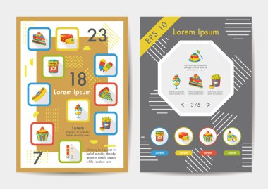 Uzun Gölge, eps10 gıda Icons set