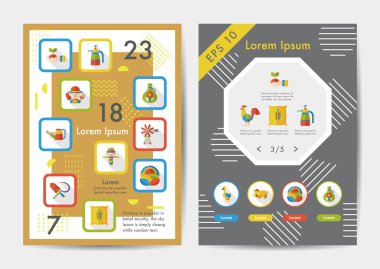 Simgeler tarım uzun gölge, eps10 ayarla