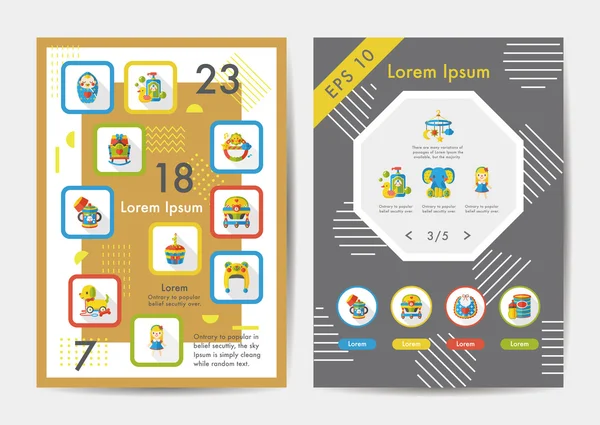 Uzun Gölge, eps10 bebek Icons set Telifsiz Stok Vektörler