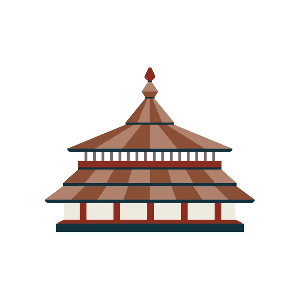 Icono de edificio chino — Vector de stock