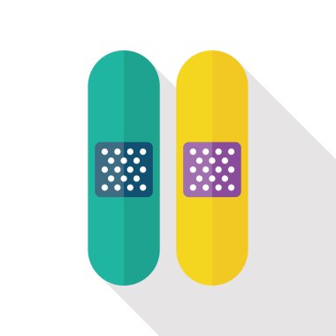 bandaj uzun gölge düz simgesiyle