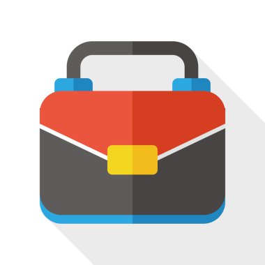 Evrak Çantası'nı düz uzun gölge simgesiyle