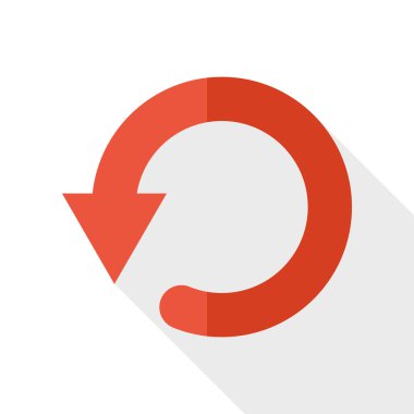 uzun gölge ile yenileme düz simgesi