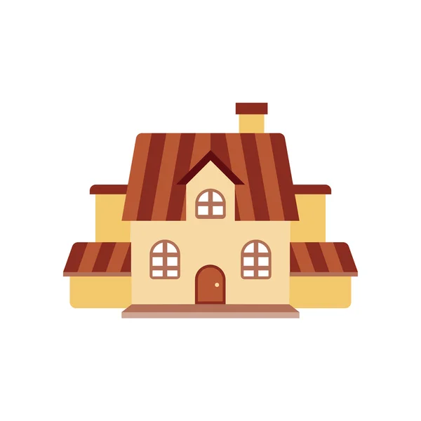 Bâtiment thème maison éléments dessin animé — Image vectorielle