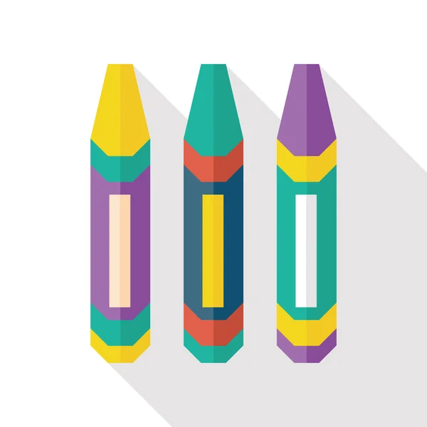 Crayon platte pictogram met lange schaduw — Stockvector