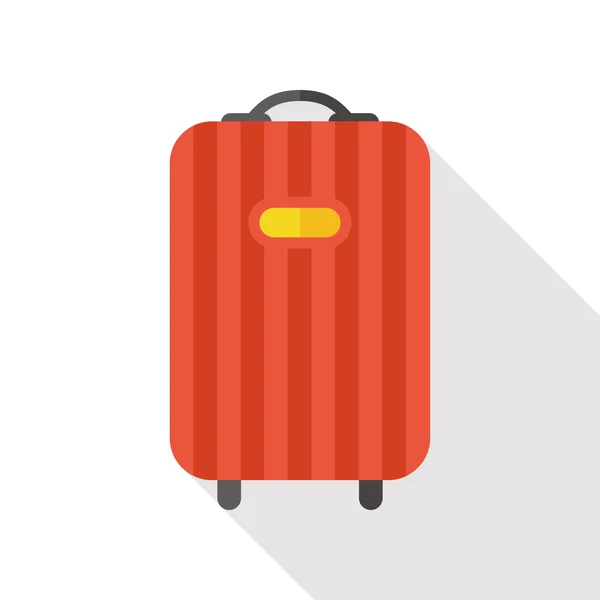 Ícone de bagagem plana com sombra longa — Vetor de Stock