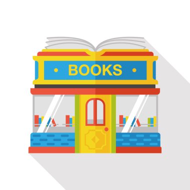 kitap mağaza düz simgesi