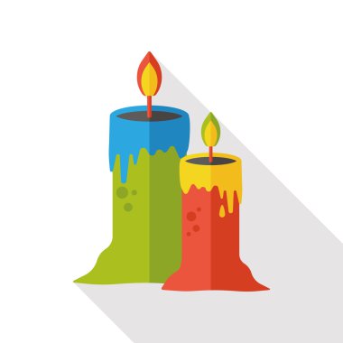 Cadılar Bayramı şamdan düz simgesi