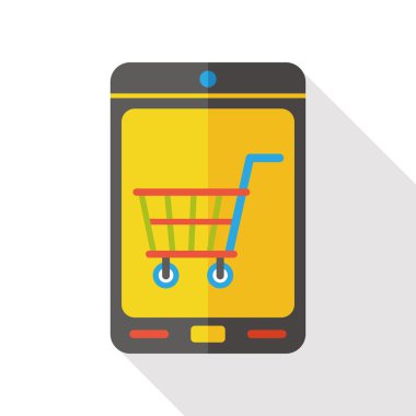 cep telefonu düz simge ile online alışveriş