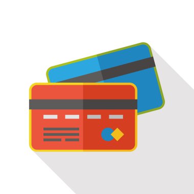 Kredi kartı düz simgesi