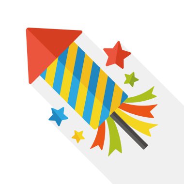 Havai fişek düz simgesi