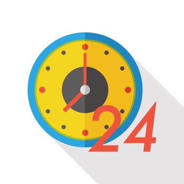 24 saat Dükkanı açık düz simgesi