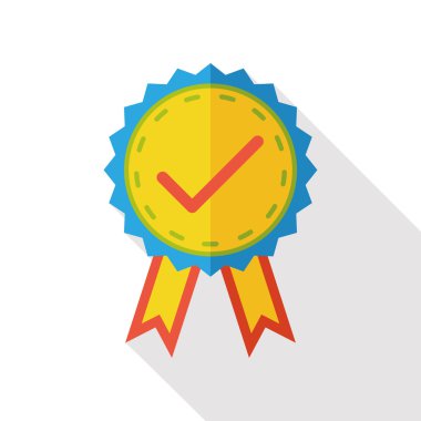 rozet madalya düz simgesi