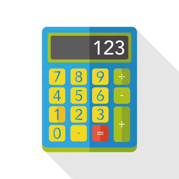 Handlowej kalkulator płaski ikona — Wektor stockowy