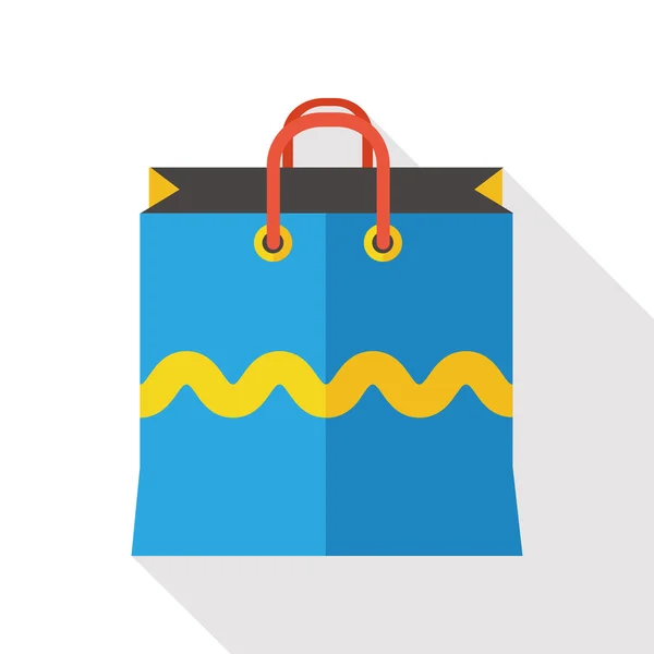 Zakupy papieru torby płaskie ikona — Wektor stockowy