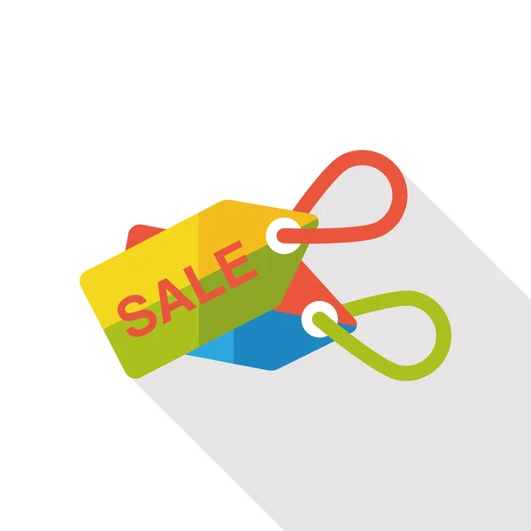 Shopping Verkauf Preisschild flache Symbol — Stockvektor