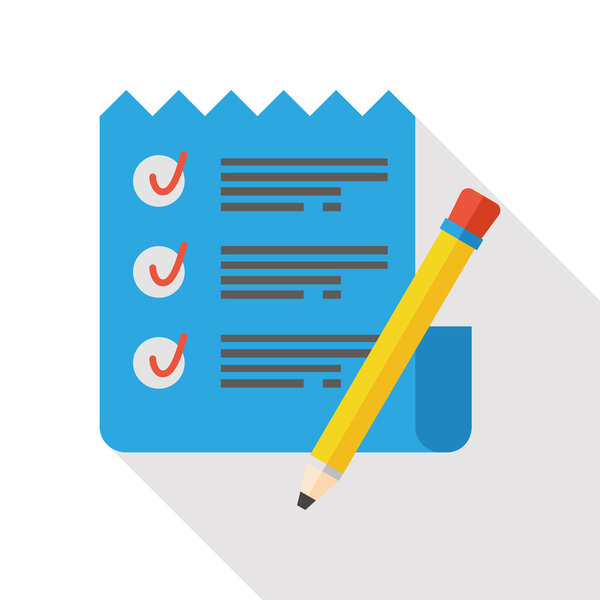 Список покупок плоский значок