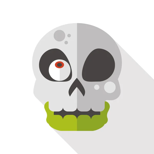 Skull flat icon — Stock Vector