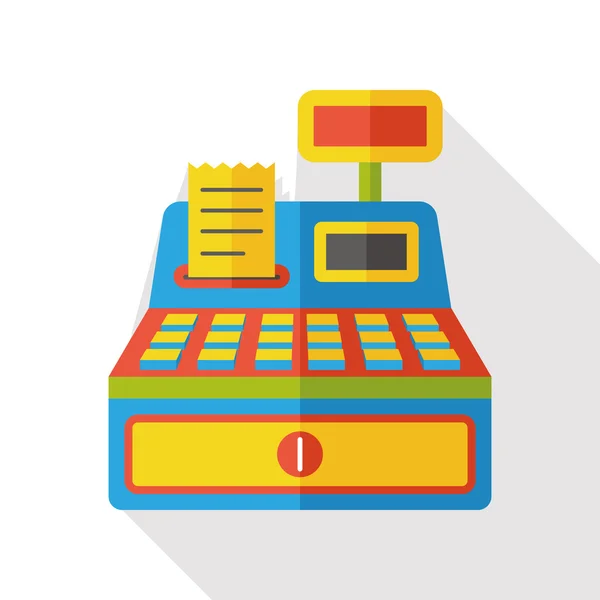 Shopping cash register flat icon — Stock Vector