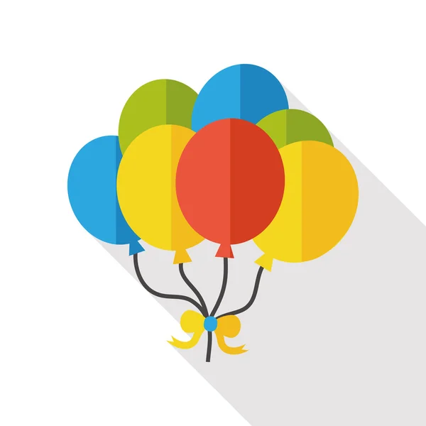 Globo de cumpleaños icono plano — Vector de stock