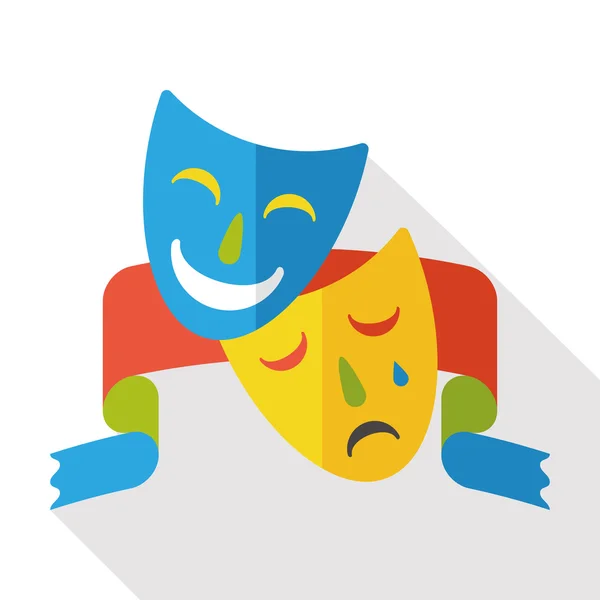 Opera maskesi düz simgesi