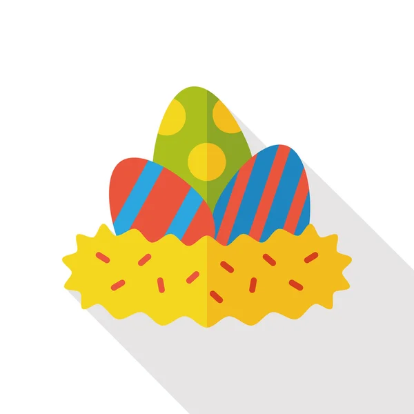 Huevo de Pascua icono plano — Vector de stock