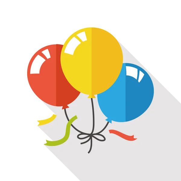 Party balloon flat icon — Stock Vector