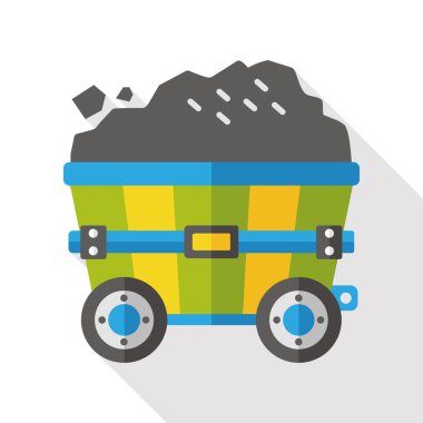 Çakıl kamyon düz simgesi