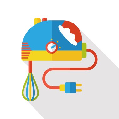 mutfak eşyaları elektronik çırpıcı düz simgesi