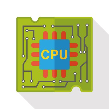 CPU düz simgesi