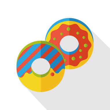 Donut düz simgesi