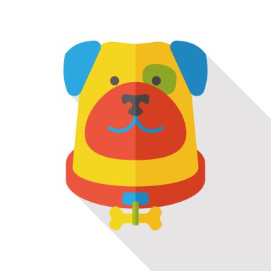 evde beslenen hayvan köpek düz simgesi