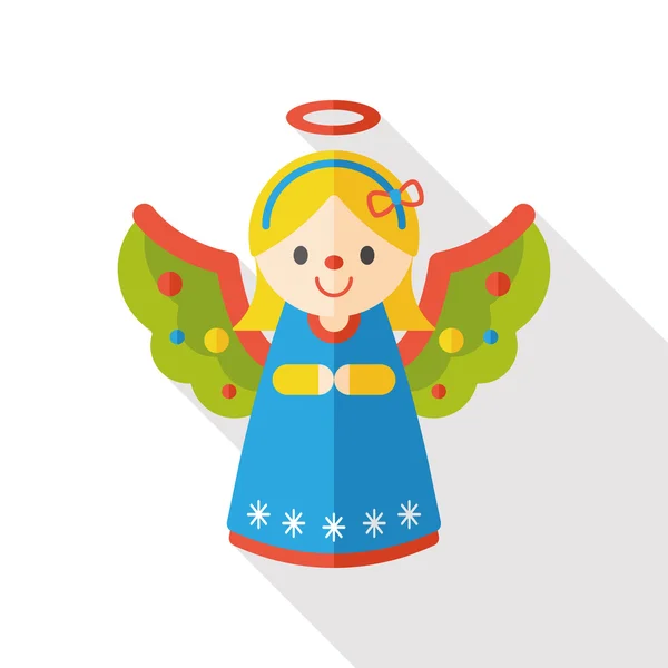 Anioł z płaskim ikona — Wektor stockowy