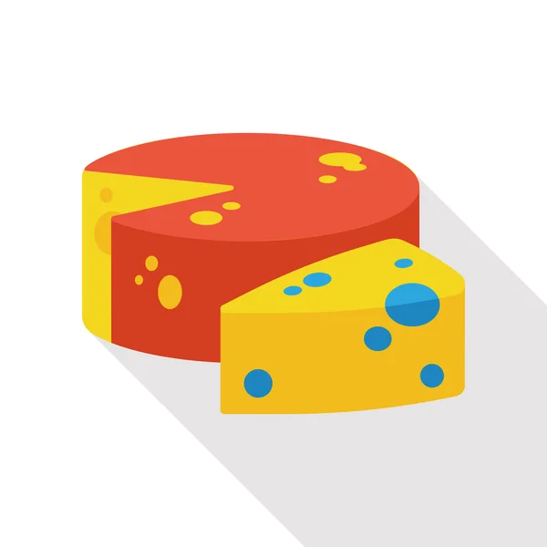 Cheese flat icon — Stock Vector