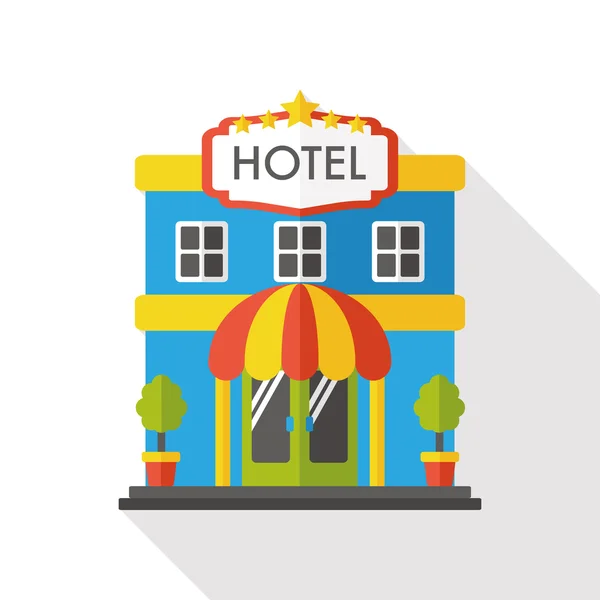 Hotel düz simgesi