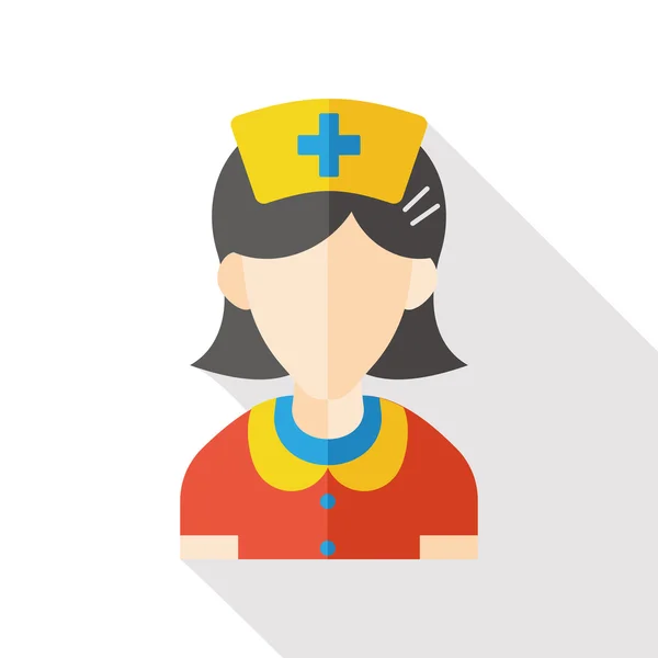 Enfermeras de medicina icono plano — Vector de stock