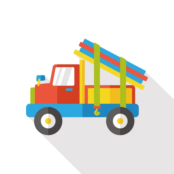 Caminhão de carga ícone plano — Vetor de Stock
