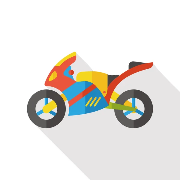 Ícone de motocicleta plana — Vetor de Stock