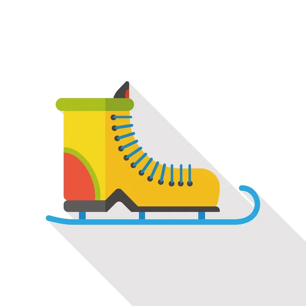 Ícone de patinagem de gelo plana — Vetor de Stock