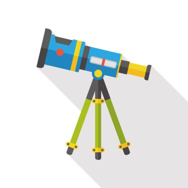 Uzay Teleskobu düz simgesi