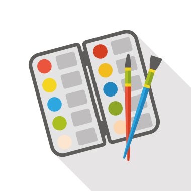 Resim paleti düz simgesi