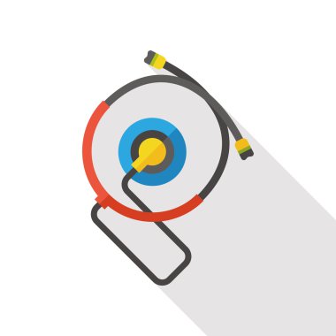 Hastane stetoskop düz simgesi