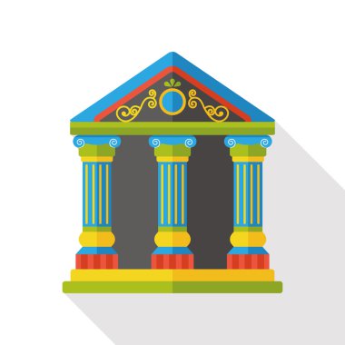 Banka Binası düz simgesi