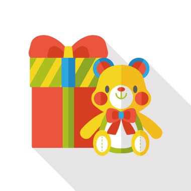 mevcut hediye düz simgesi