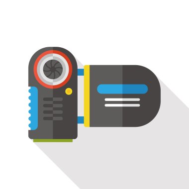 video kamera düz simgesi